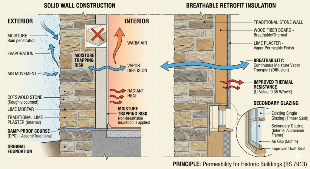 Energy Efficiency in Listed Buildings technical diagram