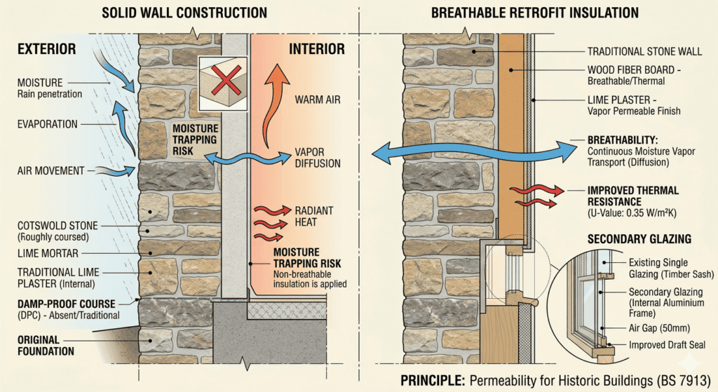 Energy Efficiency in Listed Buildings technical diagram